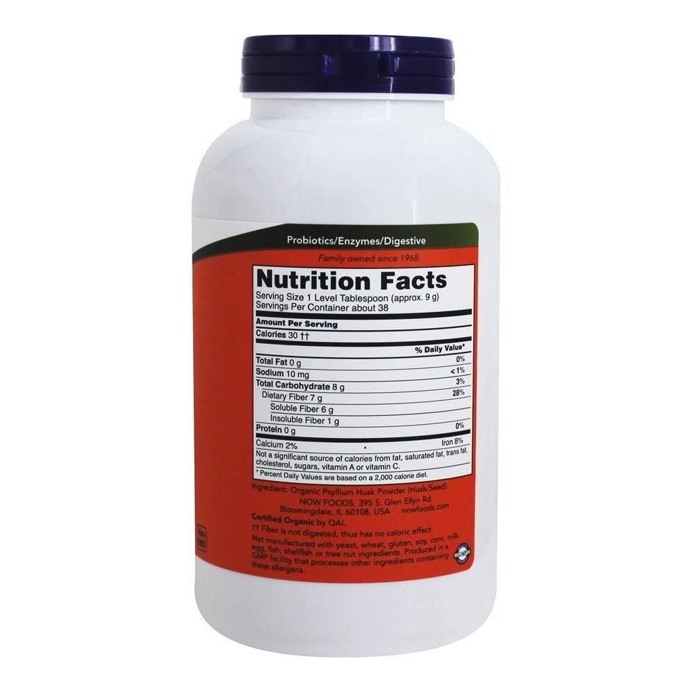 Now Foods Poudre de cosses de psyllium biologique 340 g - 5966