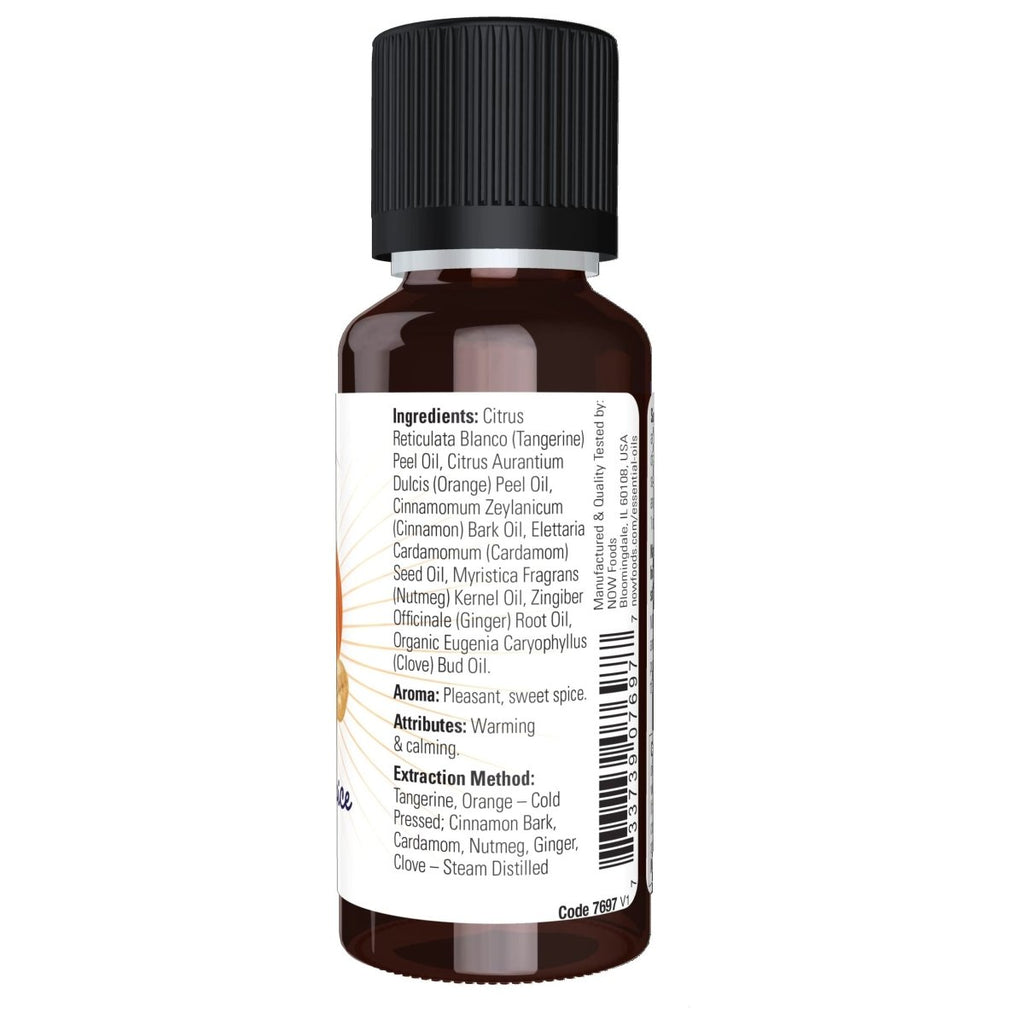 Mélange d'huiles d'automne épicées à la citrouille Now Foods 30ml