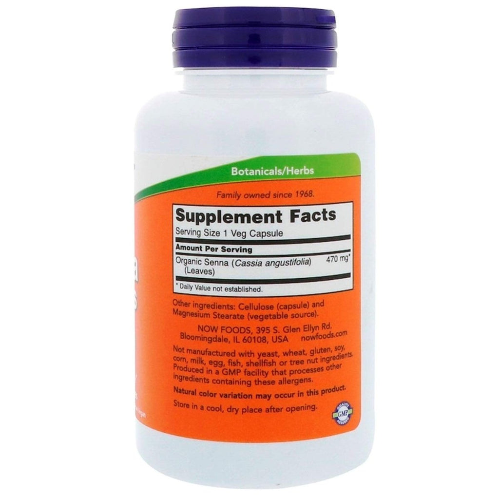 Now Foods Feuilles de séné 470 mg 100 Vcaps - 4752