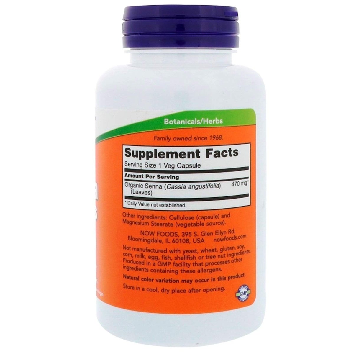 Now Foods Feuilles de séné 470 mg 100 Vcaps - 4752
