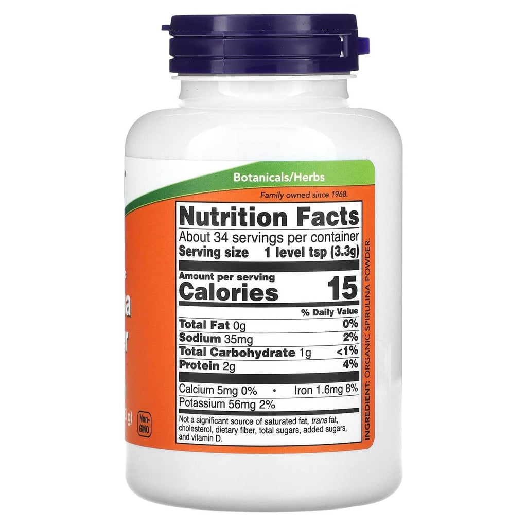 Now Foods Spiruline en Poudre Bio 113g - 2690