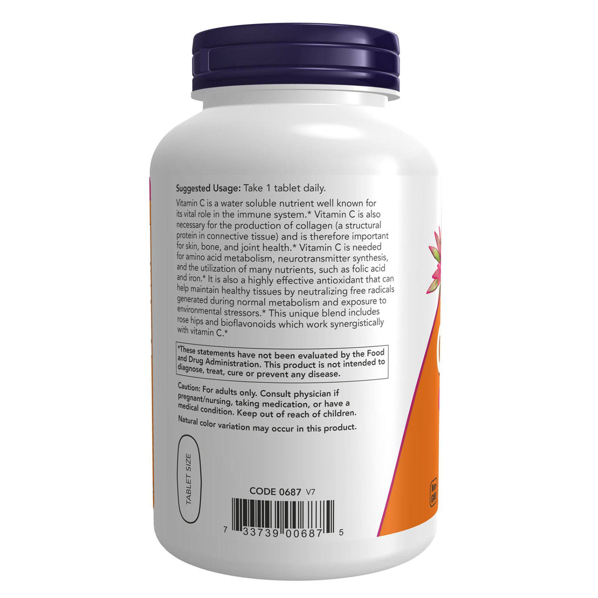 Now Foods Vitamine C-1000 250 Comprimés - 0687