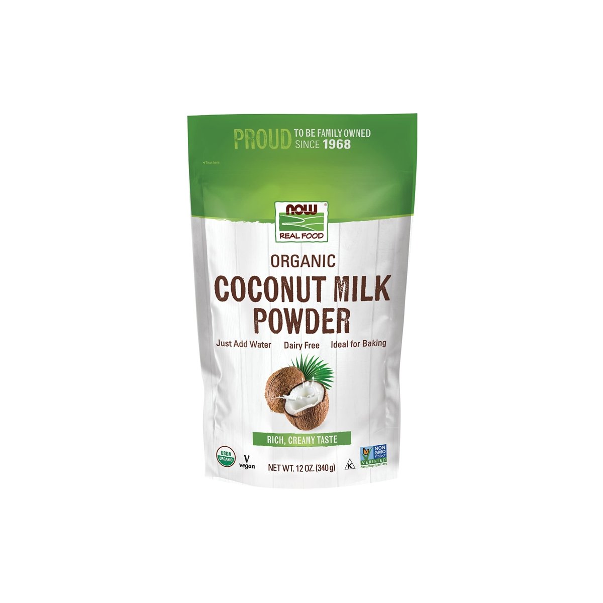 Now Real Food Lait de Coco Biologique en Poudre 12 Oz - 5835