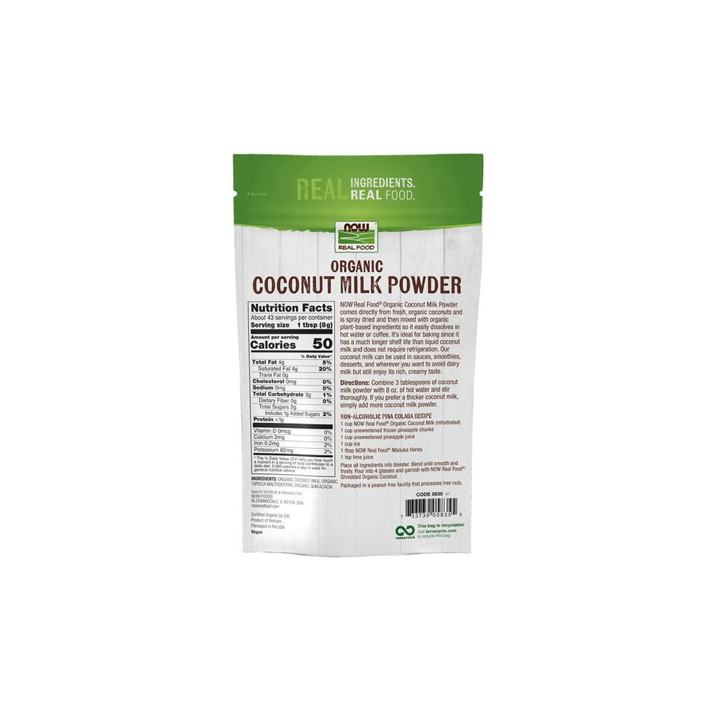 Now Real Food Lait de Coco Biologique en Poudre 12 Oz - 5835