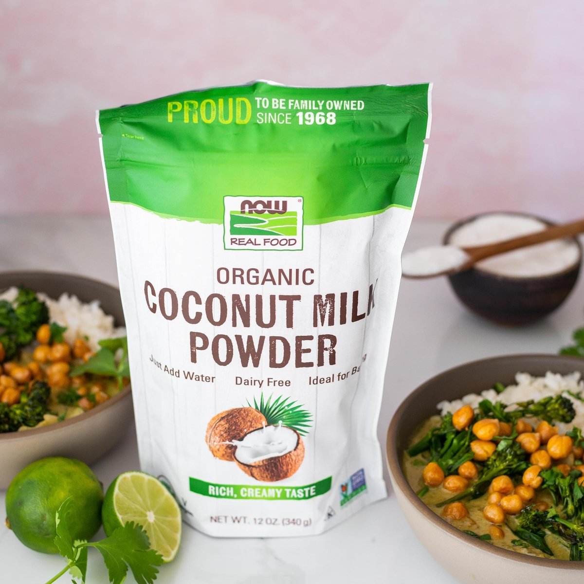 Now Real Food Lait de Coco Biologique en Poudre 12 Oz - 5835