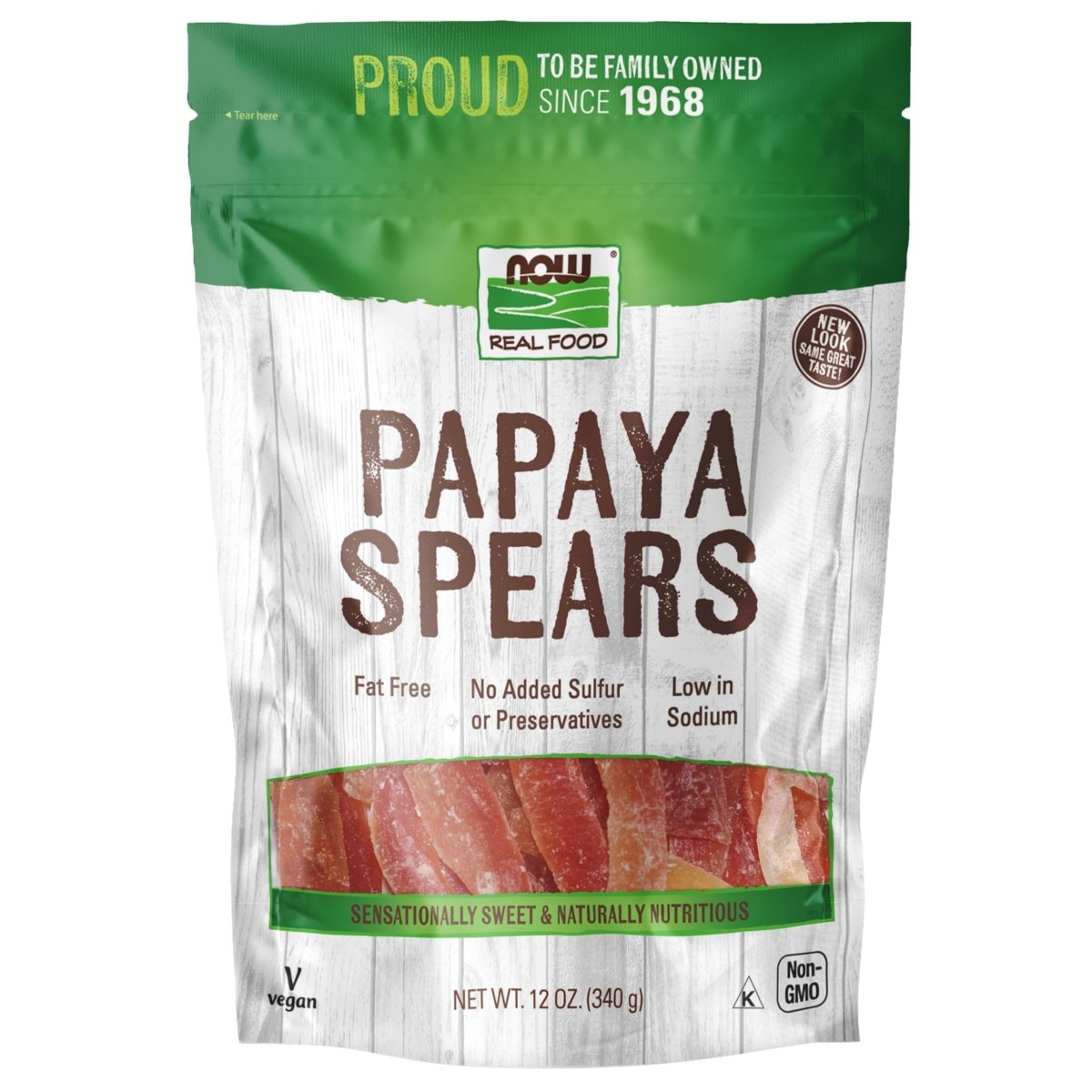 Now Real Food Lances de papaye 12oz - 5720