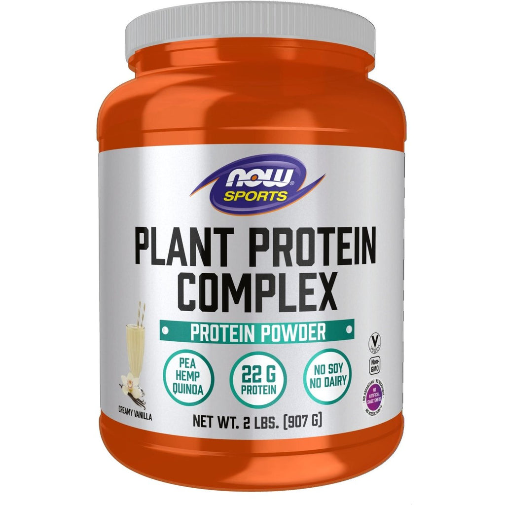NOW Sports Nutrition, Complexe de protéines végétales 22 g, Poudre de vanille crémeuse, 2 livres
