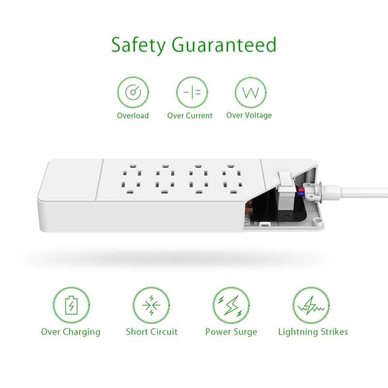 Prise électrique NTON Power USP US, 8 prises CA avec chargeur USB