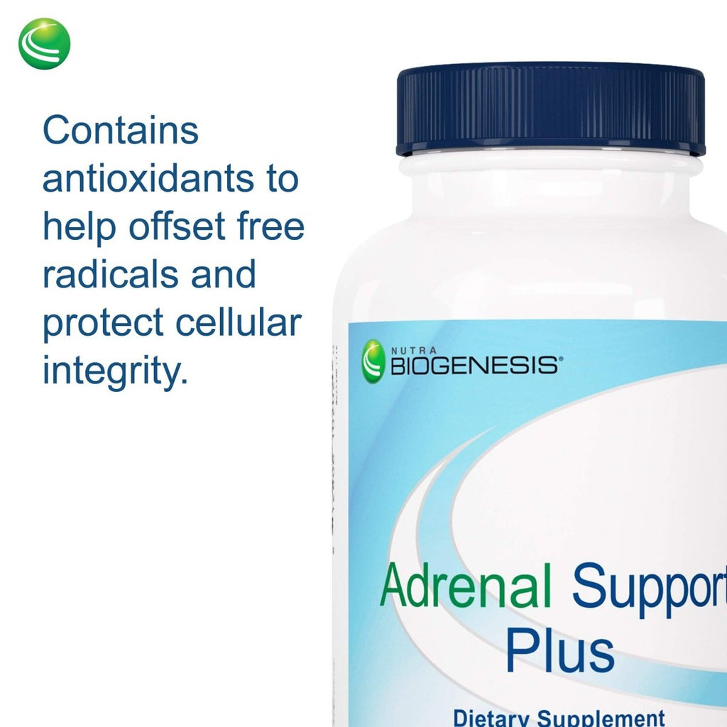 Nutra BioGenesis - Soutien des surrénales Plus - Prégnénolone, DHEA, herbes et micronutriments pour aider à soutenir la fonction surrénale - 60 gélules