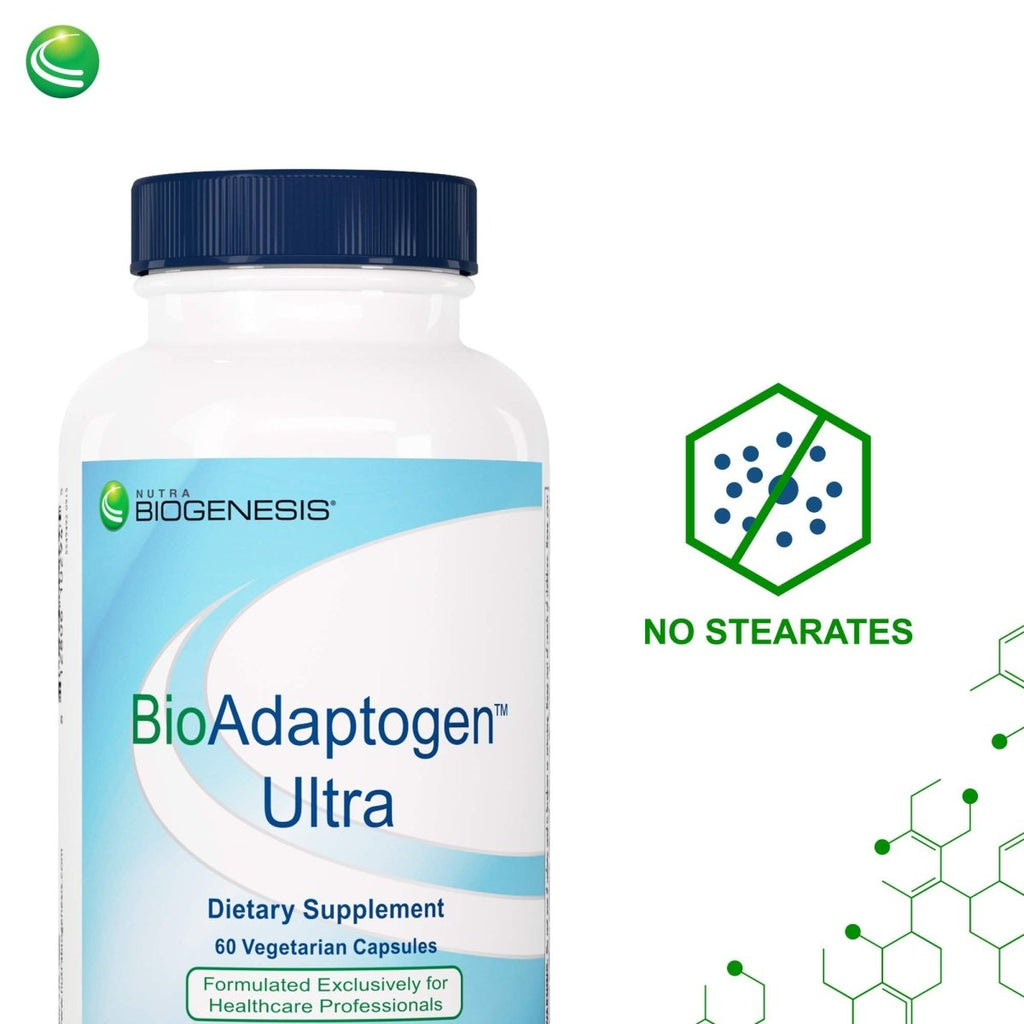 Nutra BioGenesis - BioAdaptogen Ultra - Ashwagandha, Rhodiola et Ginseng Coréen pour Aider à Soutenir la Réponse au Stress et la Santé des Neurotransmetteurs - 60 Capsules