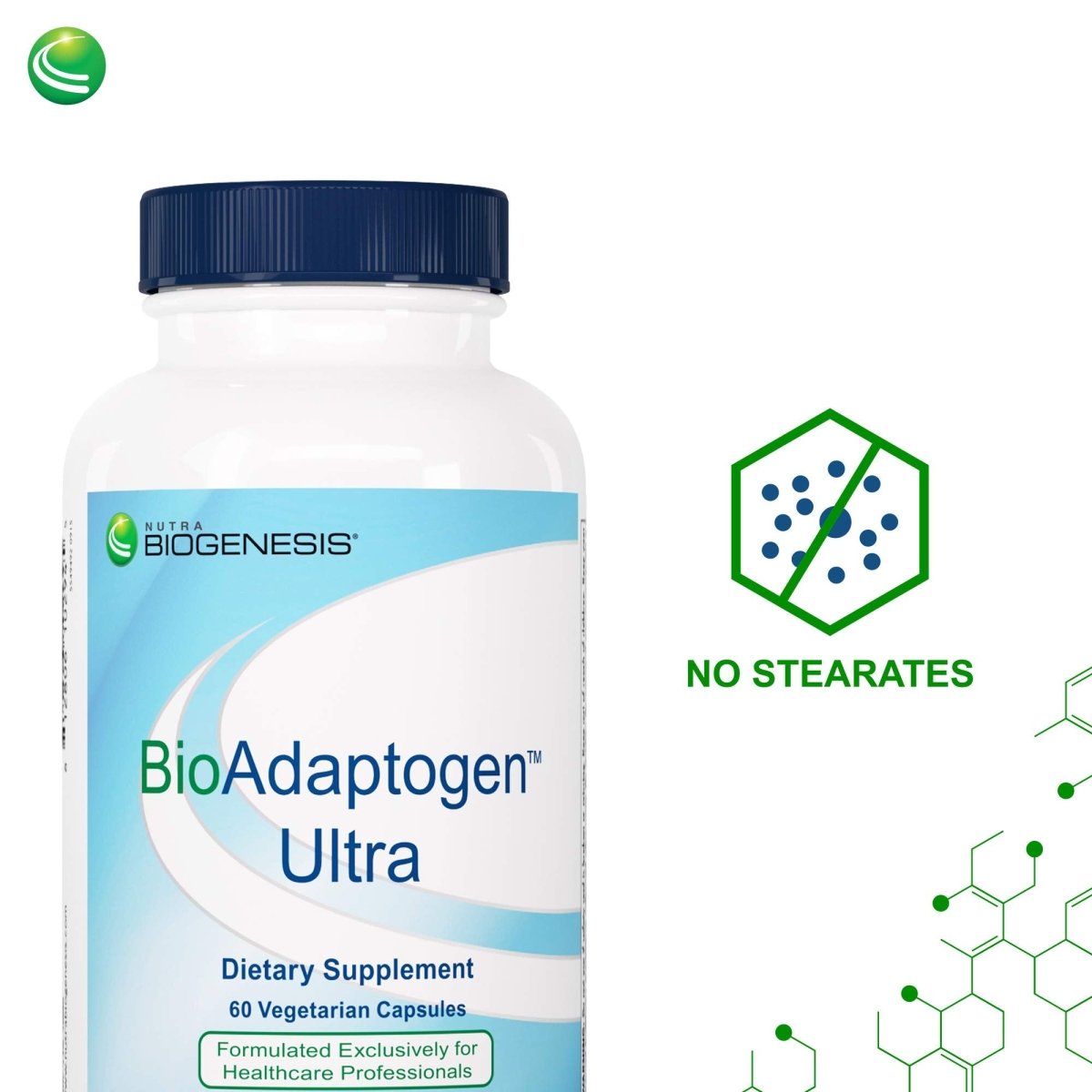 Nutra BioGenesis - BioAdaptogen Ultra - Ashwagandha, Rhodiola et Ginseng Coréen pour Aider à Soutenir la Réponse au Stress et la Santé des Neurotransmetteurs - 60 Capsules