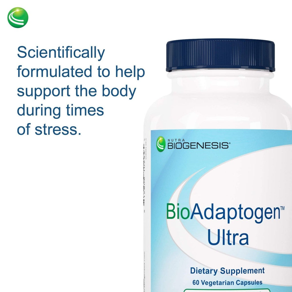 Nutra BioGenesis - BioAdaptogen Ultra - Ashwagandha, Rhodiola et Ginseng Coréen pour Aider à Soutenir la Réponse au Stress et la Santé des Neurotransmetteurs - 60 Capsules