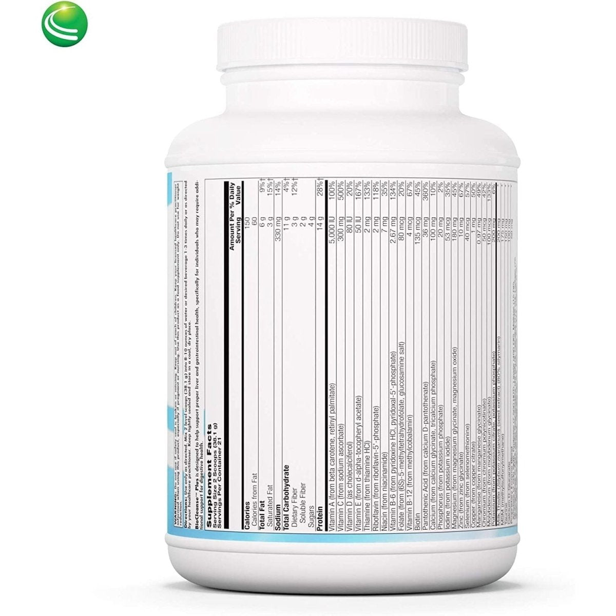 Nutra BioGenesis - BioCleanse Plus - Enzymes digestives, chardon-marie et mélange de protéines végétales pour la digestion, la détoxification et la purification du foie - Sans gluten, poudre - 1,9 lb