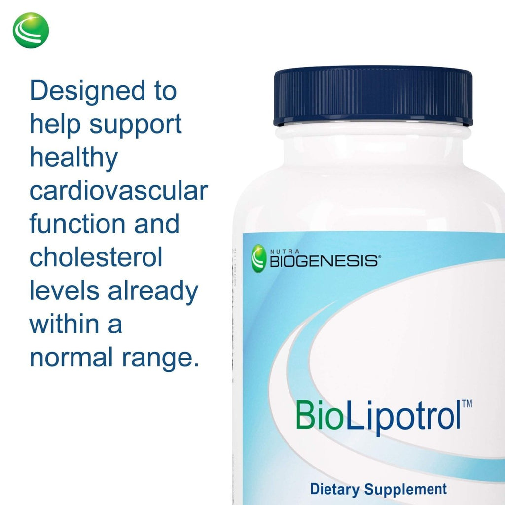 Nutra BioGenesis BioLipotrol - Soutien Cardiaque et Contrôle du Cholestérol - 60 Gélules