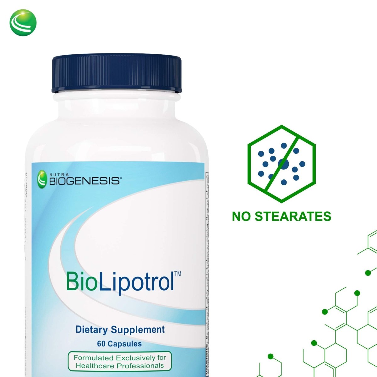 Nutra BioGenesis BioLipotrol - Soutien Cardiaque et Contrôle du Cholestérol - 60 Gélules