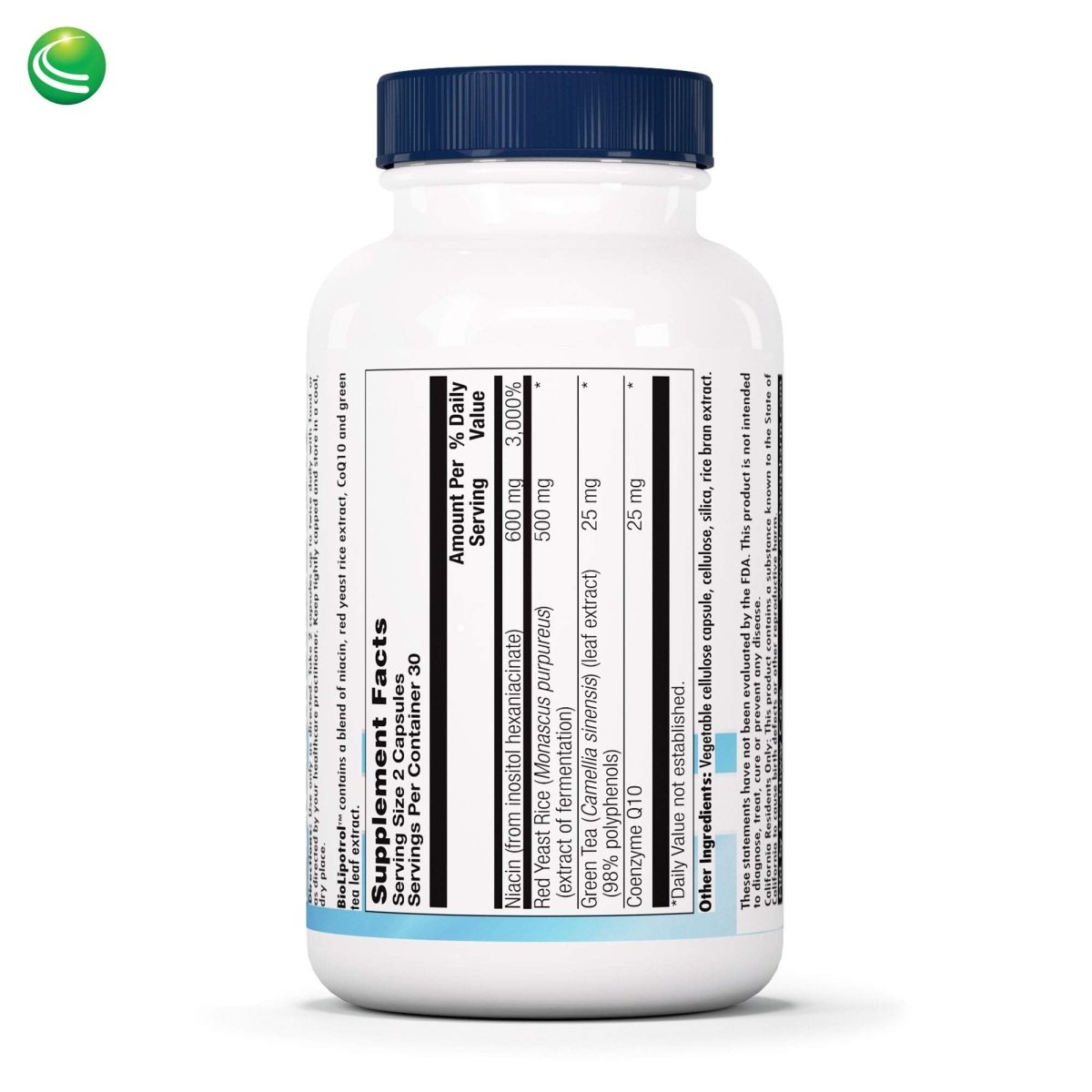 Nutra BioGenesis BioLipotrol - Soutien Cardiaque et Contrôle du Cholestérol - 60 Gélules