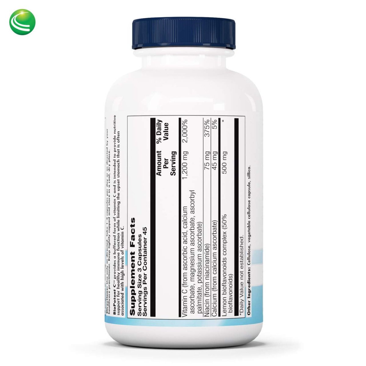 Nutra BioGenesis - BioPotent C - Vitamine C et Bioflavonoïdes de Citron pour le Soutien Immunitaire, Musculo-squelettique et Antioxydant - 135 Gélules