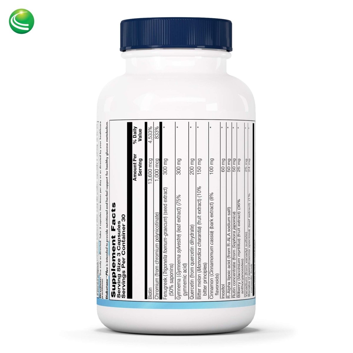Nutra BioGenesis - Diabetone Plus - Gymnema, Bitter Melon, Biotin and Chromium to Help Support Metabolic Balance - 90 Capsules