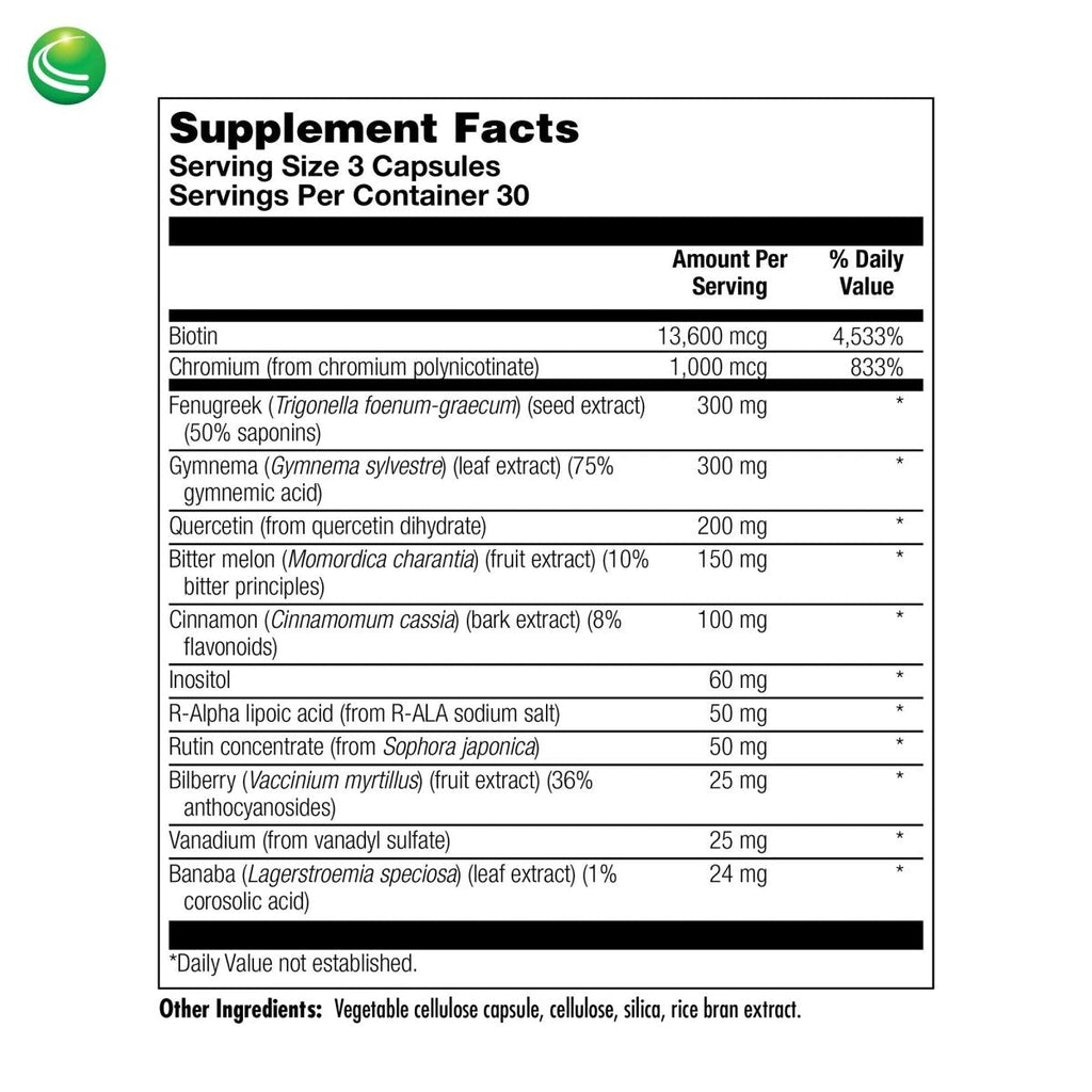 Nutra BioGenesis - Diabetone Plus - Gymnema, Bitter Melon, Biotin and Chromium to Help Support Metabolic Balance - 90 Capsules