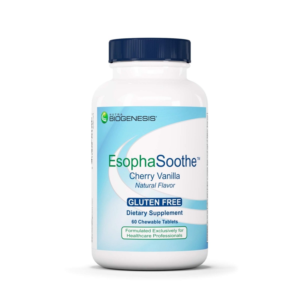 Nutra BioGenesis - Comprimés à croquer EsophaSoothe - Saveur Cerise Vanille, Sans gluten - 60 Comprimés à croquer