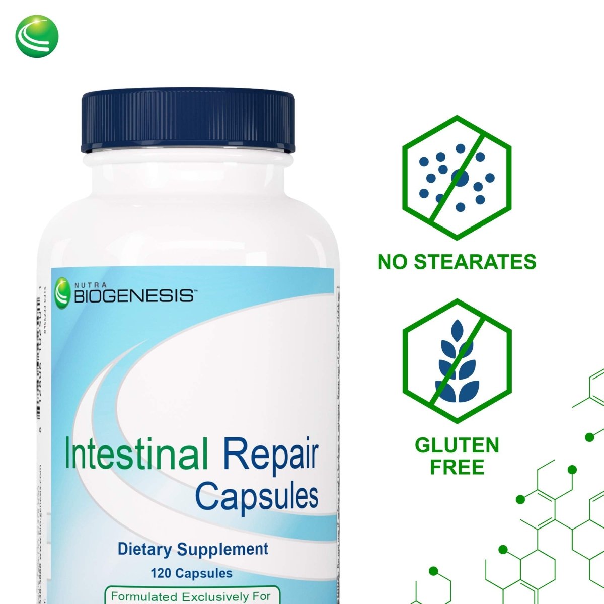 Nutra BioGenesis Réparation Intestinale 120 Gélules PN