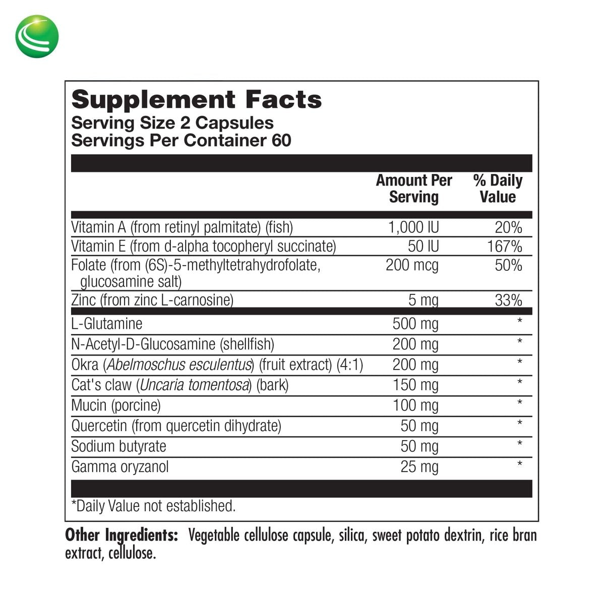 Nutra BioGenesis - Gélules de réparation intestinale - 120 gélules