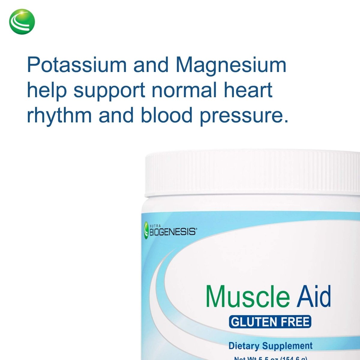 Nutra BioGenesis - Muscle Aid - Acide Malique, Vitamines B, Acides Aminés et Électrolytes pour l'Énergie Cellulaire et le Soutien Musculaire - Sans Gluten - 153 g