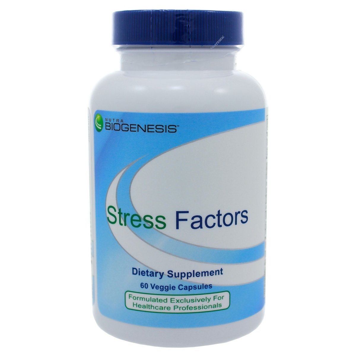 Nutra BioGenesis Stress Factors - 120 gélules - Vitamine B6, lithium et GABA pour aider à soutenir la réponse au stress et la santé mentale - 60 gélules