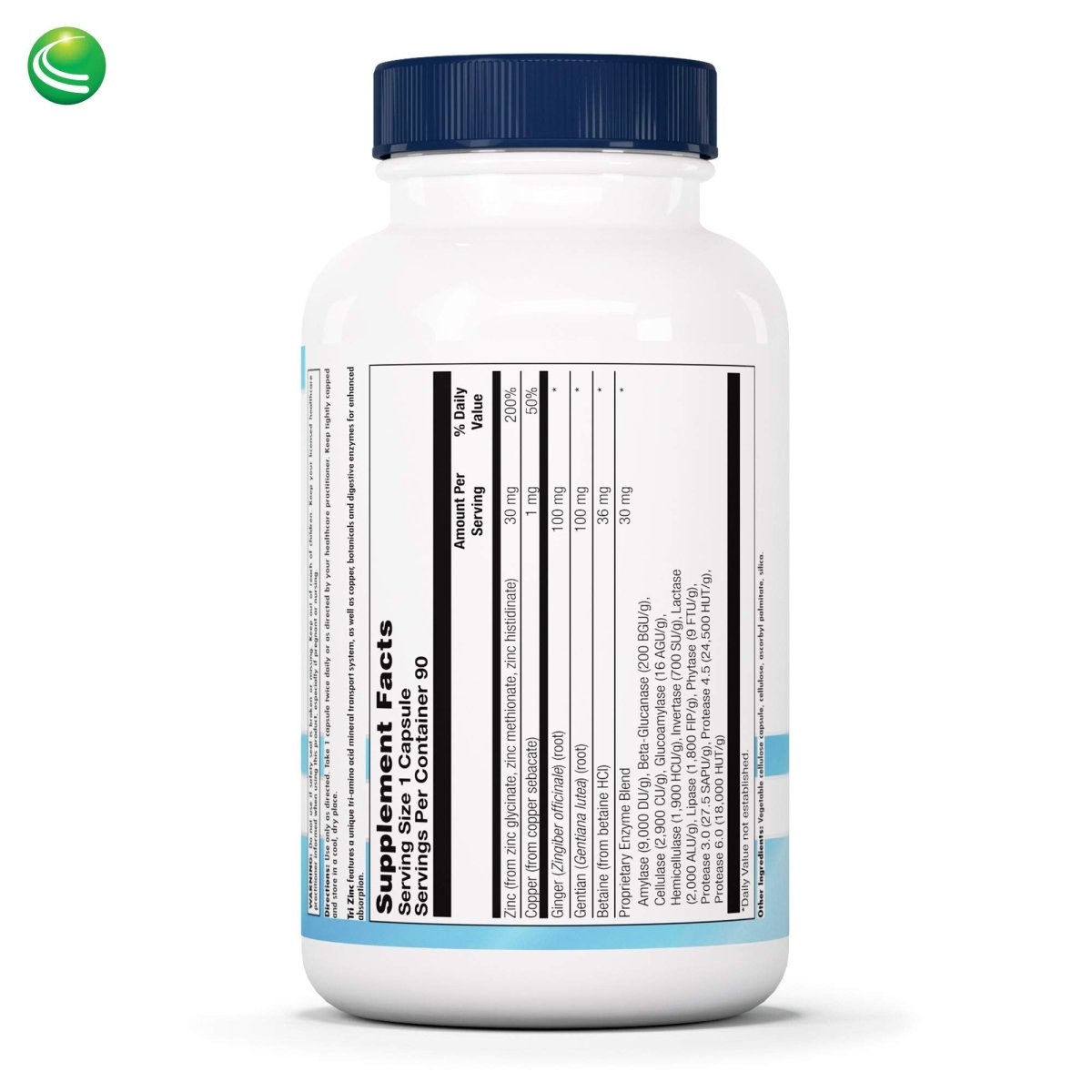 Nutra BioGenesis Tri Zinc – Soutien à la Digestion et à la Santé Immunitaire – 90 Gélules