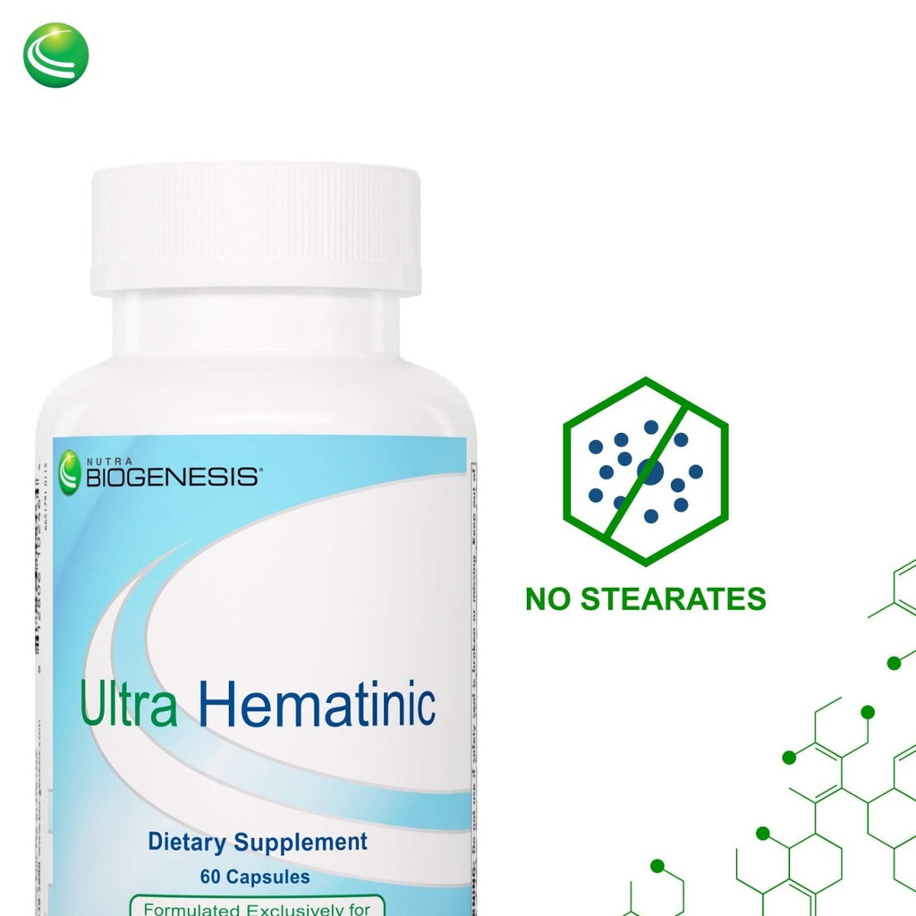 Nutra BioGenesis - Ultra Hematinic -, Soutien des globules rouges et énergie - 60 capsules