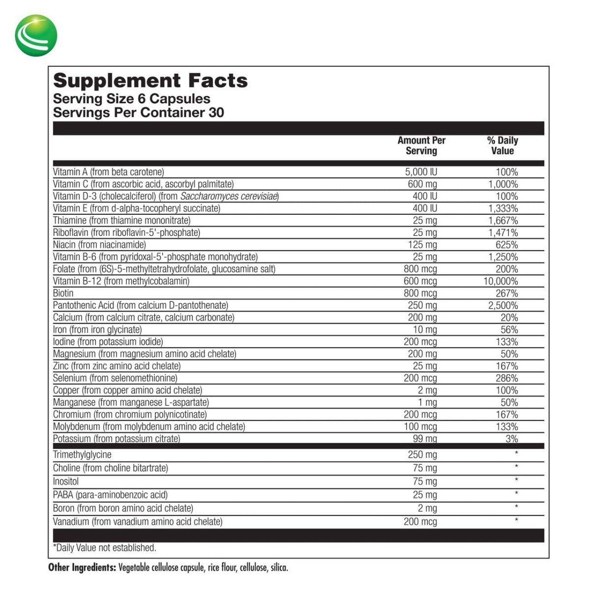 Nutra BioGenesis - UltraGenesis - Multivitamines hypoallergéniques biodisponibles à spectre complet - 180 gélules
