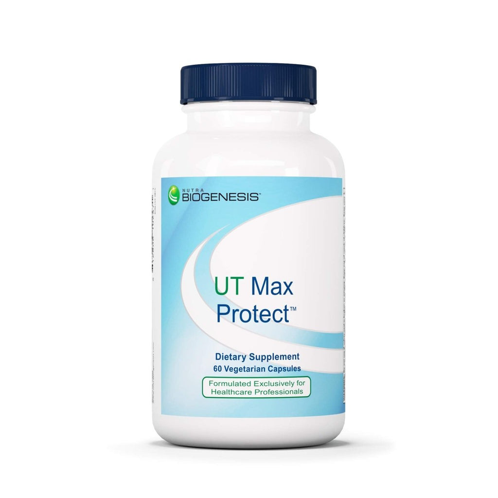 Nutra BioGenesis - UT Max Protect - Extrait de canneberge, D-mannose, busserole et vitamine A pour le soutien des voies urinaires, la santé rénale et le confort de la vessie - Sans gluten, végétalien, sans OGM - 60 gélules