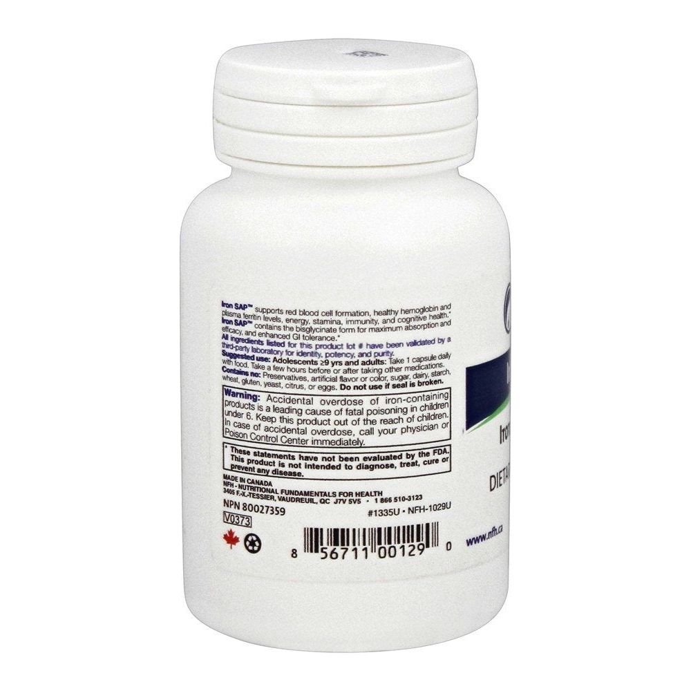 Nutritional Fundamentals for Health Fer SAP 60 gélules NP