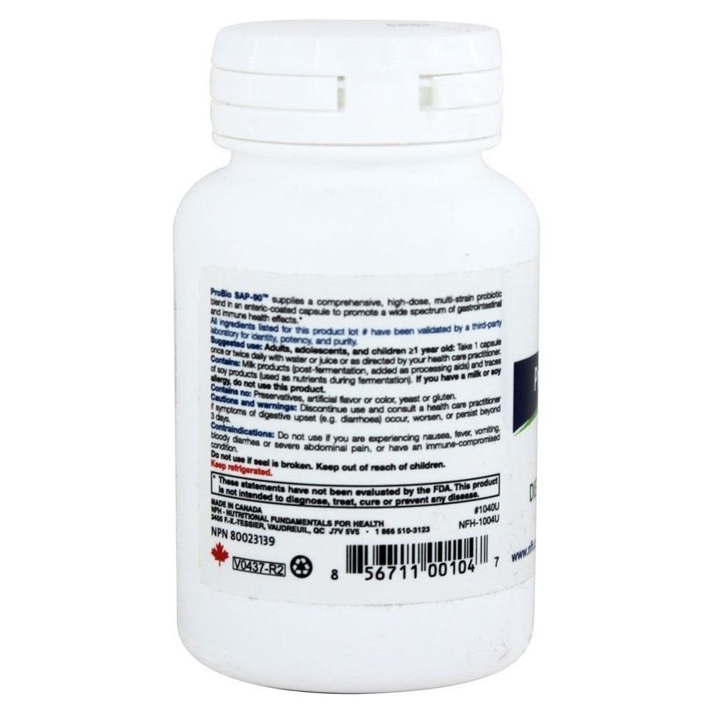 Nutritional Fundamentals for Health ProBio SAP-90 11 milliards 90 gélules