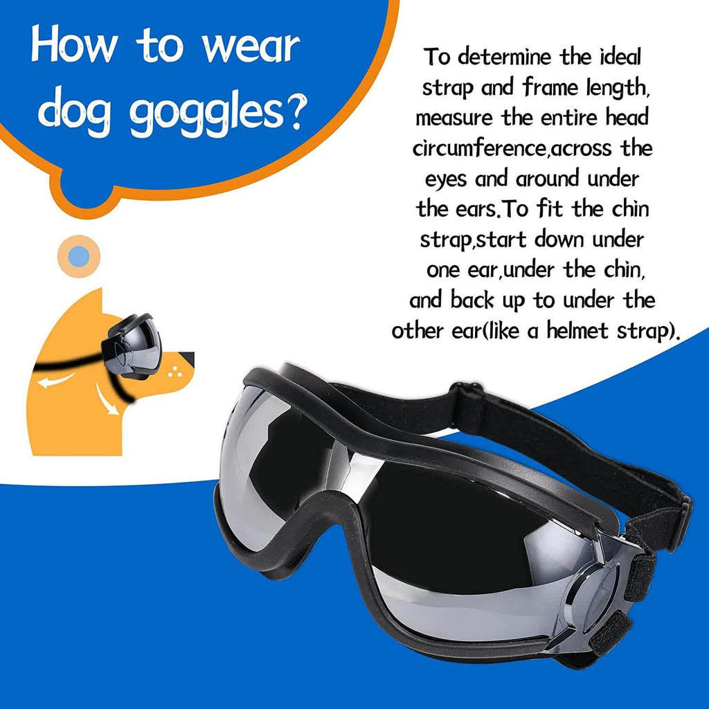 Lunettes de soleil pour chien NVTED avec sangle réglable pour chien moyen ou grand