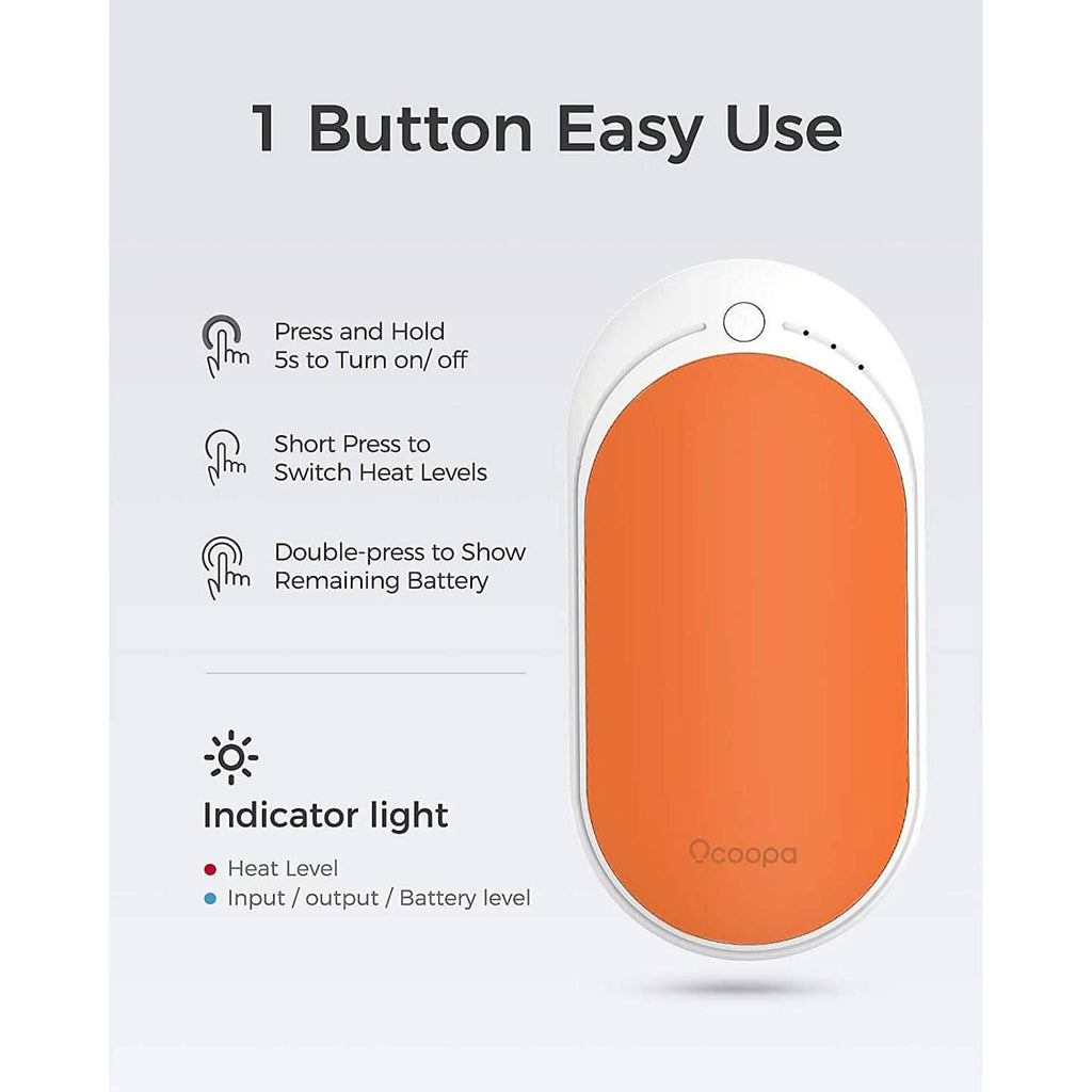 Chauffe-mains électrique portable de poche/batterie externe OCOOPA 5200 mAh