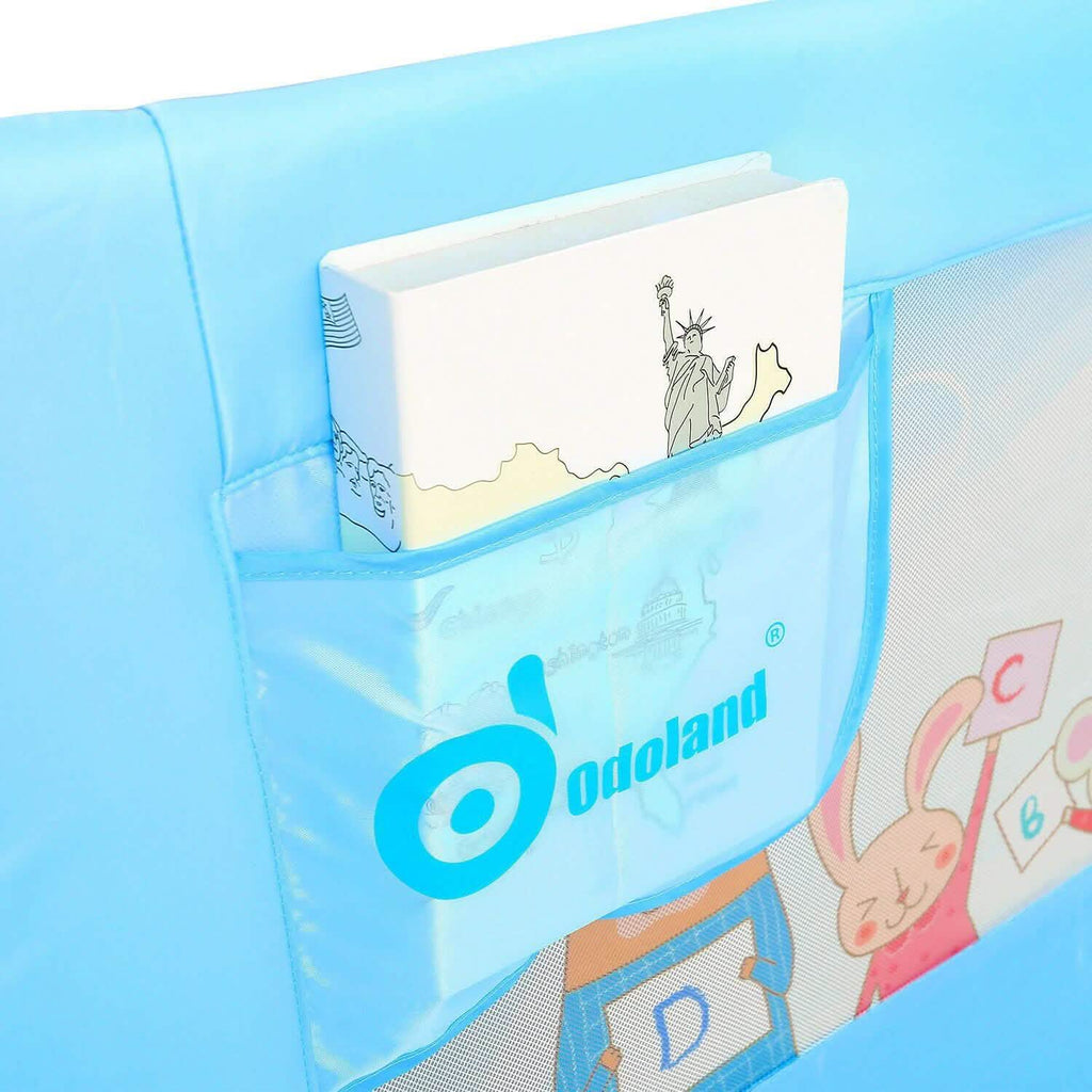 Odoland 180cm 71" Barrière de Lit Sécurité Anti-chute Pliable Bébé Enfant Tout-petit