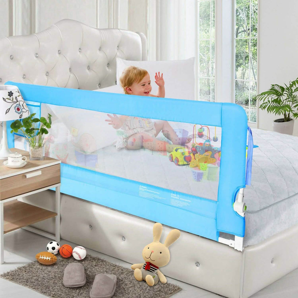 Odoland 180cm 71" Barrière de Lit Sécurité Anti-chute Pliable Bébé Enfant Tout-petit