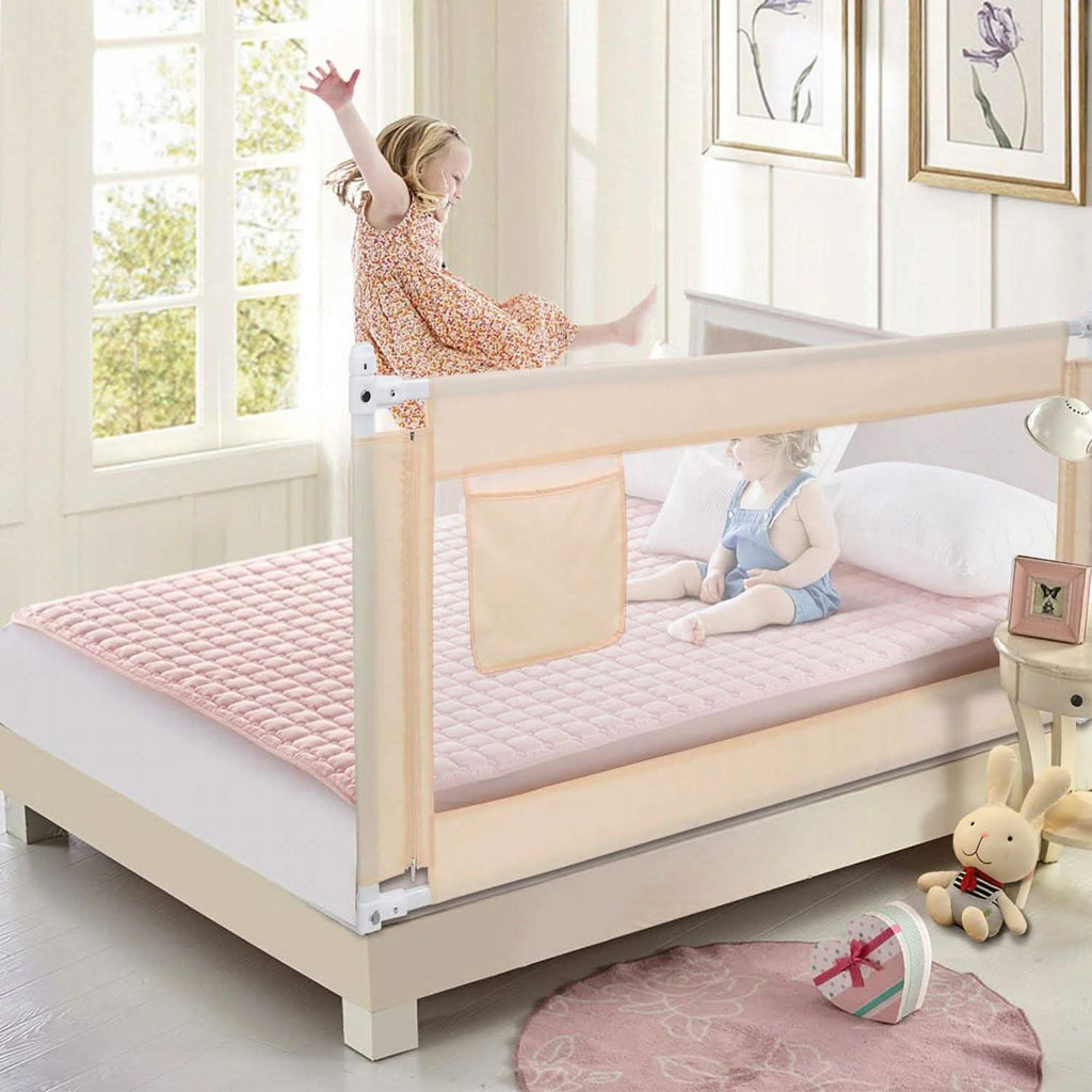 Odoland Barrière de sécurité pliable 178 cm pour lit bébé et tout-petit, protection antichute