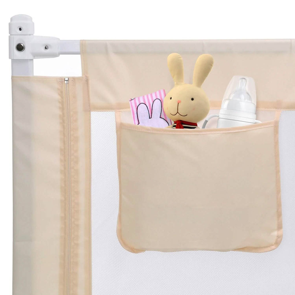 Odoland Barrière de sécurité pliable 178 cm pour lit bébé et tout-petit, protection antichute