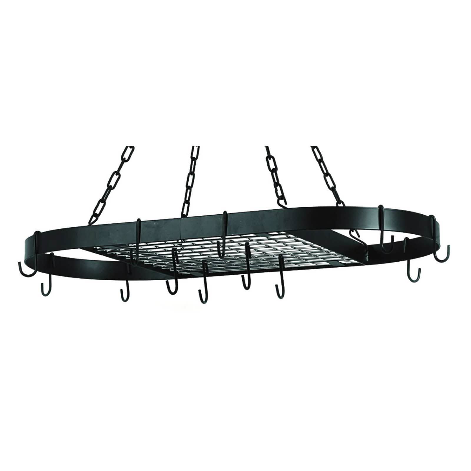 Support de casserole suspendu ovale mat noir Old Dutch