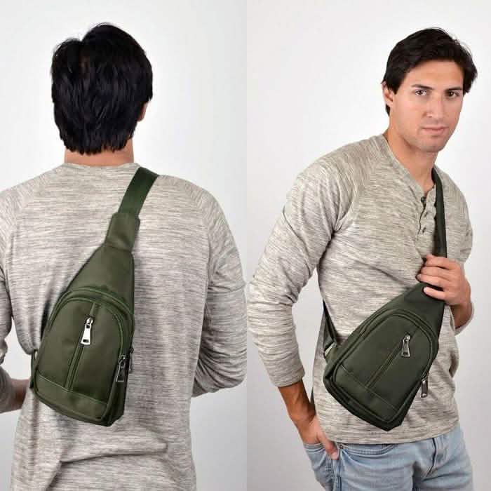 Sac à bandoulière croisé Olive avec sangle réglable