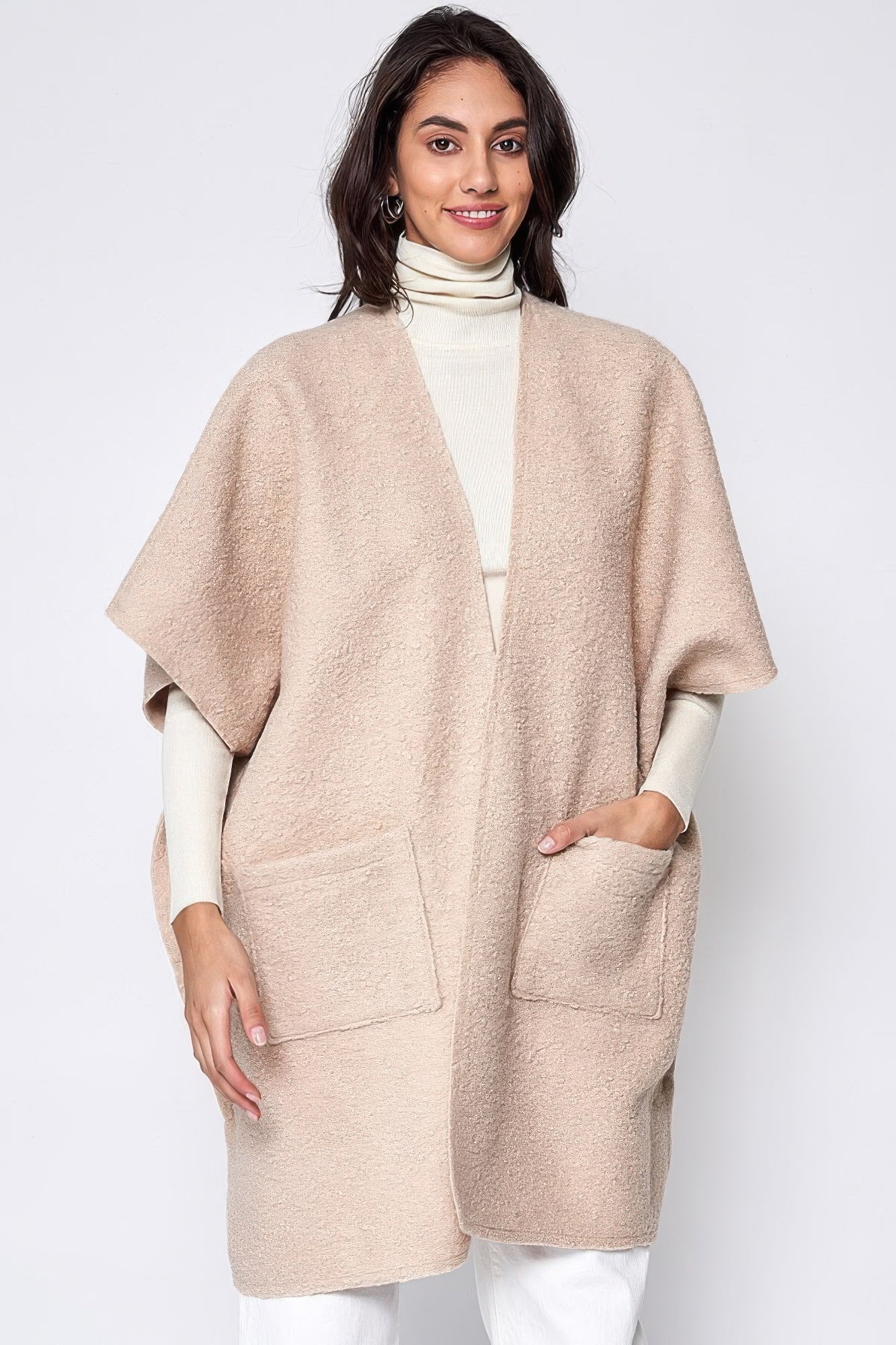 Kimono à poche ouverte sur le devant