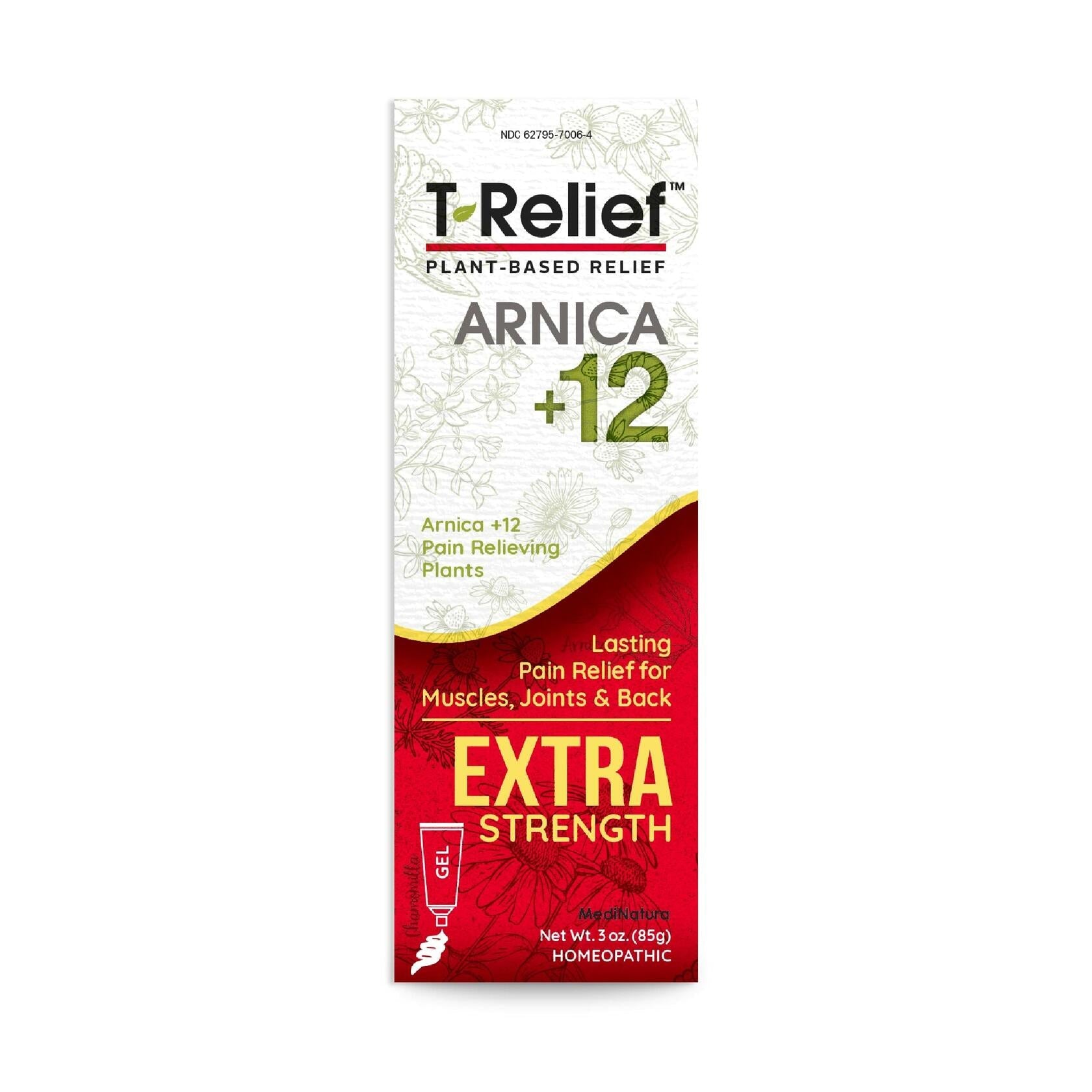 Medinatura T-Relief Arnica +12 Gel extra fort contre la douleur arthritique 3 oz
