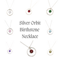 Collier Pierre de Naissance Orbit – Pendentif Cercle en Argent Sterling