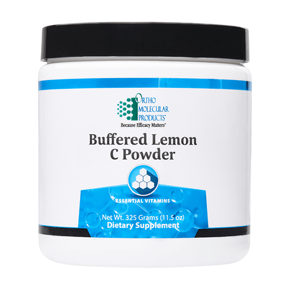Poudre de vitamine C tamponnée au citron Ortho Molecular 300 grammes