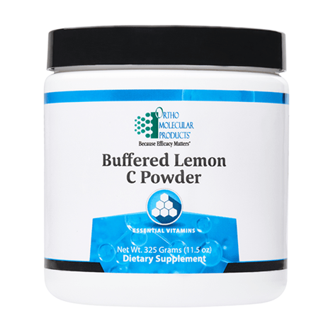 Poudre de vitamine C tamponnée au citron Ortho Molecular 300 grammes