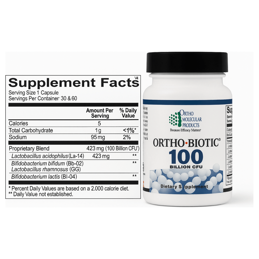 Ortho Molecular Products Ortho Biotic® 100 60 gélules 100 milliards d'UFC