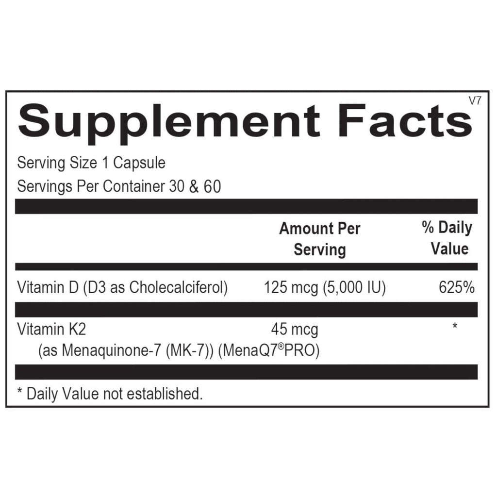 Ortho Molecular Products, Vitamine K2 avec D3 60 gélules