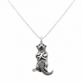 Collier loutre de mer en argent sterling | Chaîne de 45 cm